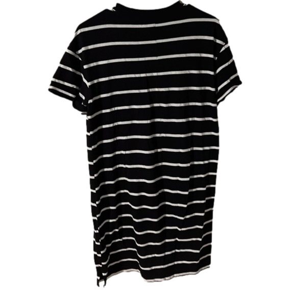 Time and tru black and white striped size medium T-shirt dress - Picture 3 of 3